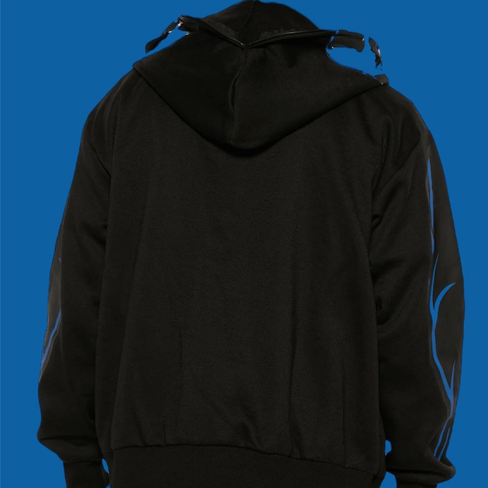 Mens Marvel Venom Full Zip Full Mask Costume Hoodie - Size M - Picture 3 of 6